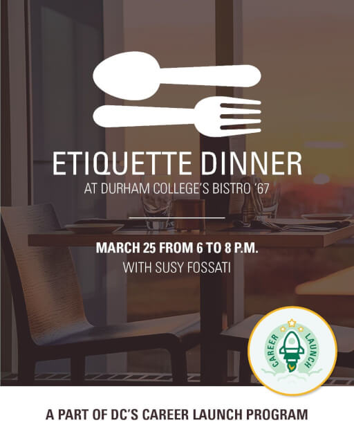 Etiquette Dinner - TICKETS ARE 70% SOLD